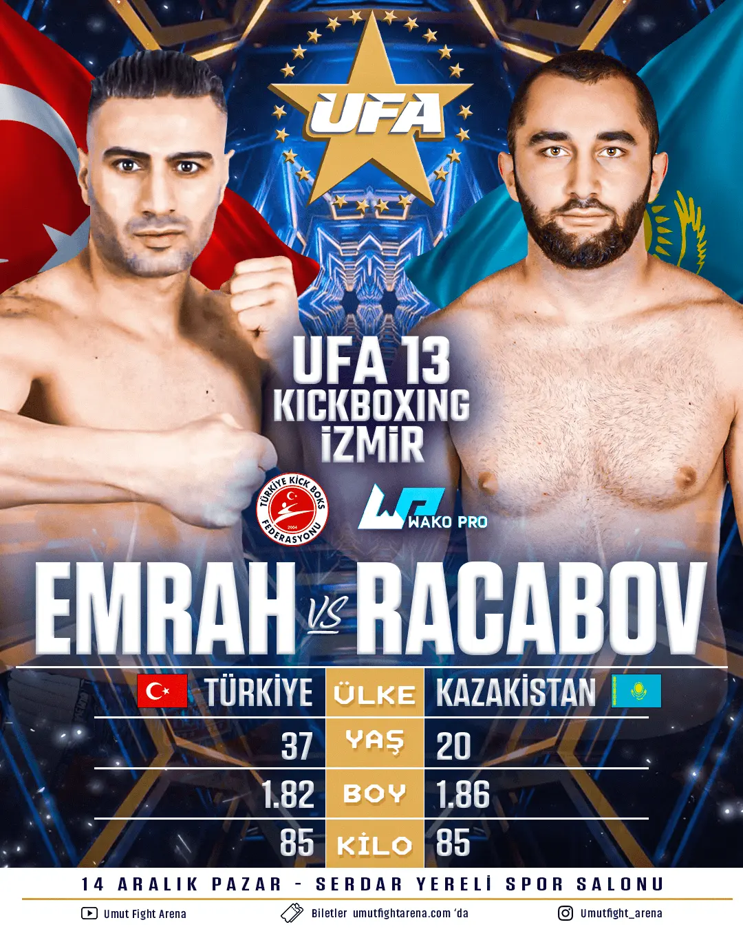 UFA 13 Main Card - Emrah vs Racabov 85 kg K-1 kickboks maçı