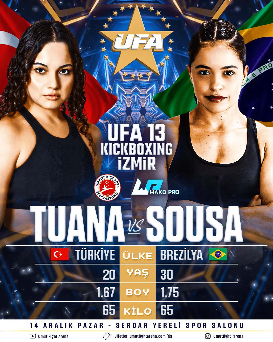 UFA 13 Main Card - Tuana vs Sousa 65 kg Full Contact kickboks maçı